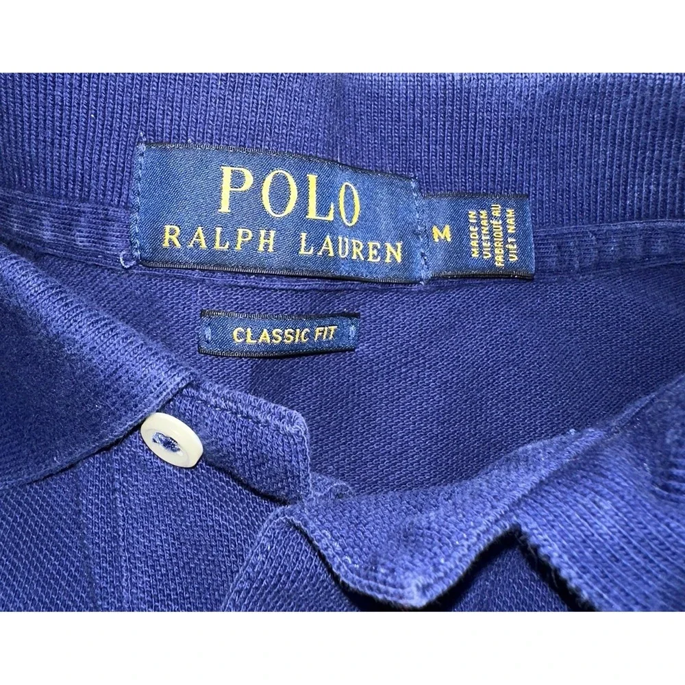 Polo Ralph Lauren Classic Fit Polo 100%‎ Cotton Blue Pony Short Sleeve Men's M